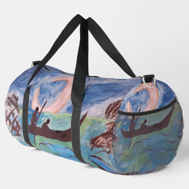 Sail by Moonlight Duffle Bag (Right Corner)