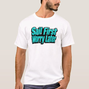 Sail First Worry Later – Aqua Pop Comic T-Shirt