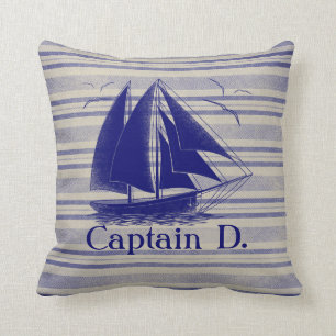 Sail like a pirate, boy's room nautical throw pillow