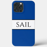 SAIL Nautical Sporty Bold Deep Blue White Stripes
