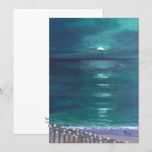 'Sail on Perfect Silence' Original Ocean Art Invitation