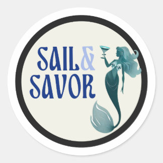 Sail & Savour Classic Round Stickers