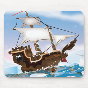 Sail Ship in the Arctic Ocean Mouse Pad