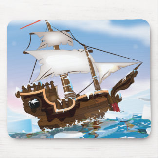 Sail Ship in the Arctic Ocean Mouse Pad