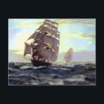 Sail Ship in the Sea painting Postcard<br><div class="desc">Sail Ship in the Sea painting.</div>