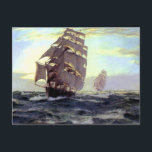 Sail Ship in the Sea painting Postcard<br><div class="desc">Sail Ship in the Sea painting.</div>