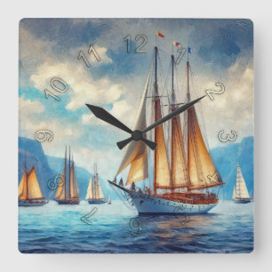 Sail Square Wall Clock
