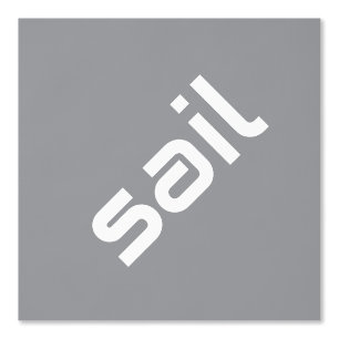 SAIL Stylish Modern White Text Grey Background Wallpaper