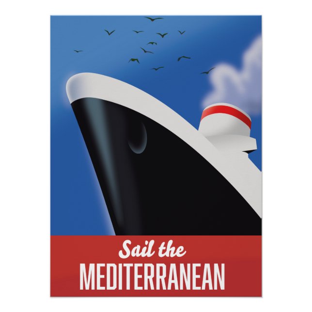Sail the mediterranean poster (Front)