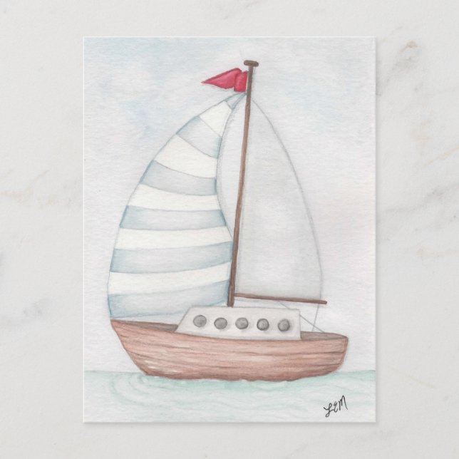 Sail the Ocean Blue Postcard (Front)