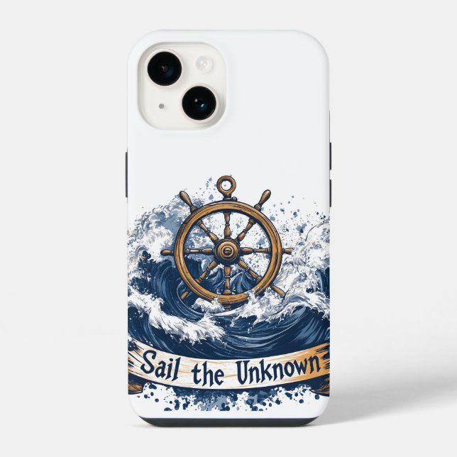  "Sail the Unknown" - Nautical-Inspired Design iPhone Case (Back)