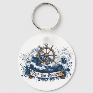 "Sail the Unknown" - Nautical-Inspired Design Keychain