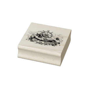 "Sail the Unknown" - Nautical-Inspired Design Rubber Stamp