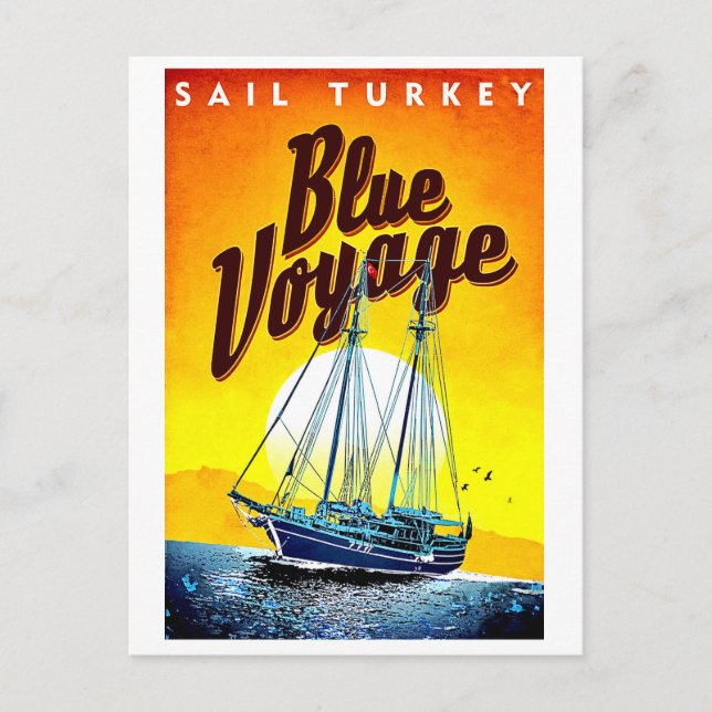 Sail Turkey, tourist ship, Mediterranean sea Postcard (Front)
