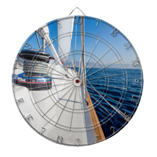 sail vessel surfing on the sea dartboard