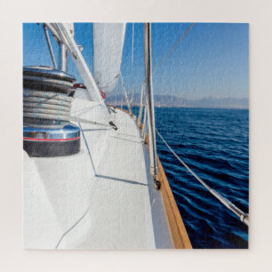 sail vessel surfing on the sea jigsaw puzzle