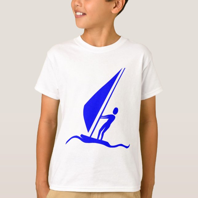 Sailboarding - Blue T-Shirt (Front)