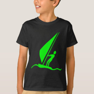 Sailboarding - Green T-Shirt