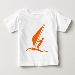 Sailboarding - Orange Baby T-Shirt
