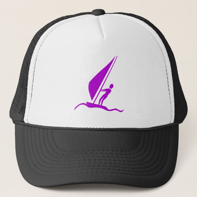 Sailboarding - Purple Trucker Hat (Front)