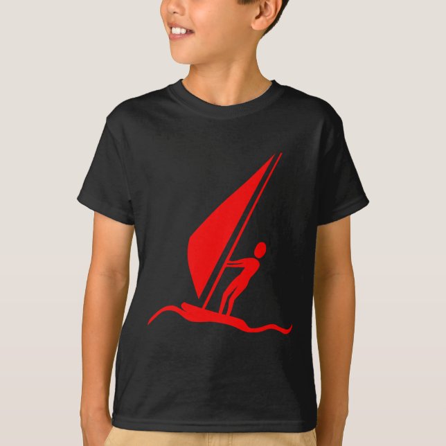 Sailboarding - Red T-Shirt (Front)