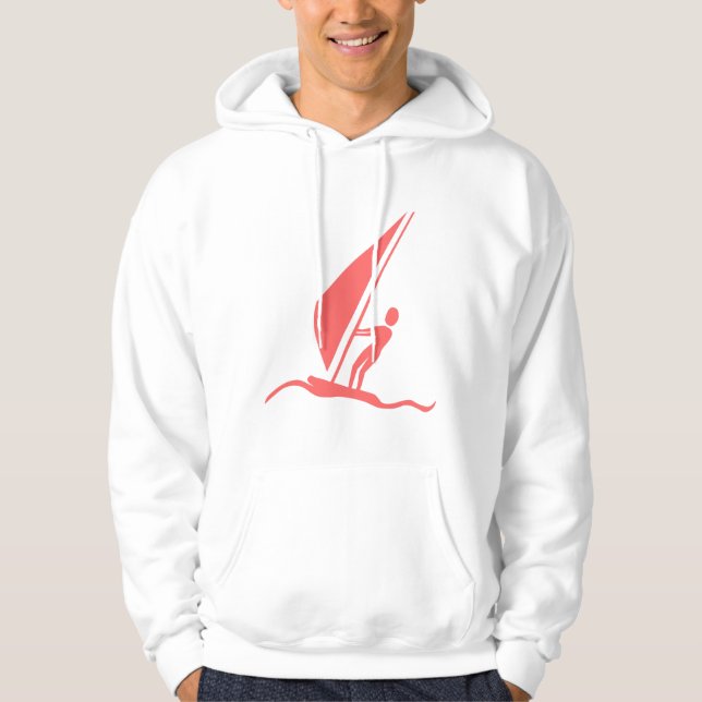 Sailboarding - Tropical Pink Hoodie (Front)