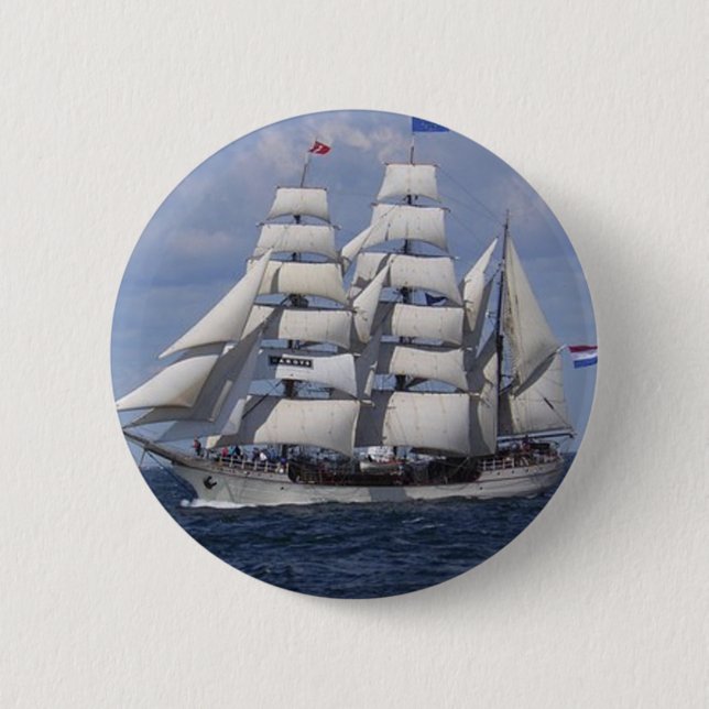 sailboat 2 inch round button (Front)
