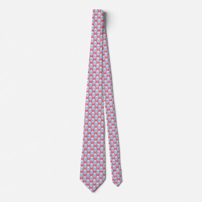 Sailboat and anchor pattern tie (Front)