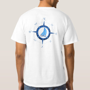Sailboat And Compass Rose T-Shirt