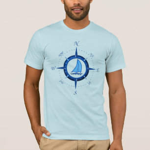 Sailboat And Compass Rose T-Shirt