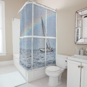 Sailboat and Rainbow in Window