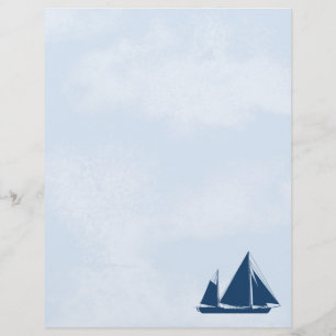 Sailboat and Sky Stationery Letterhead
