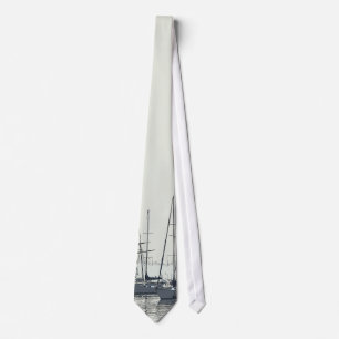 Sailboat at Anchor Art Tie