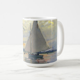 Sailboat at Le Petit-Gennevilliers by Claude Monet Coffee Mug