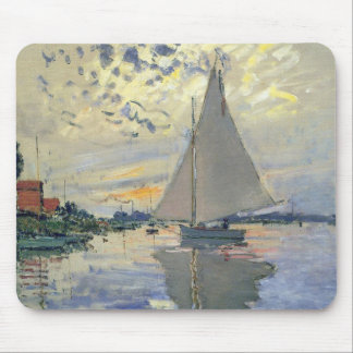 Sailboat at Le Petit-Gennevilliers by Claude Monet Mouse Pad