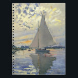 Sailboat at Le Petit-Gennevilliers by Claude Monet Notebook<br><div class="desc">Sailboat at Le Petit-Gennevilliers by Claude Monet.

Painted in 1874

This image is in the public domain</div>