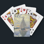 Sailboat at Le Petit-Gennevilliers by Claude Monet Playing Cards<br><div class="desc">Sailboat at Le Petit-Gennevilliers by Claude Monet.

Painted in 1874

This image is in the public domain</div>
