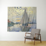 Sailboat at Le Petit-Gennevilliers by Claude Monet Tapestry<br><div class="desc">Sailboat at Le Petit-Gennevilliers by Claude Monet.
Painted in 1874
This image is in the public domain</div>