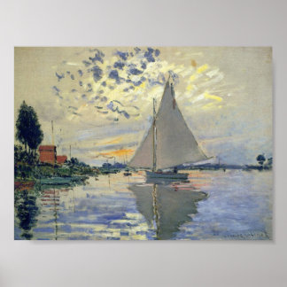 Sailboat at Le Petit-Gennevilliers Poster
