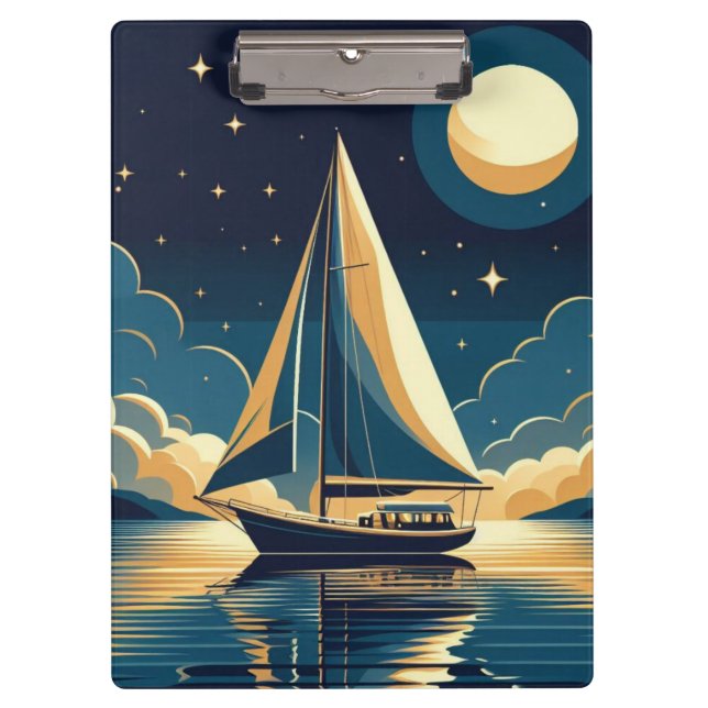 Sailboat at night clipboard (Front)