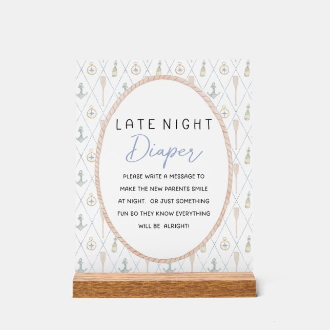Sailboat Baby Shower Games - Late Night Diaper (Recto)