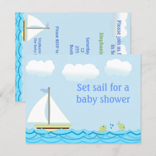 Sailboat Baby Shower Invitation