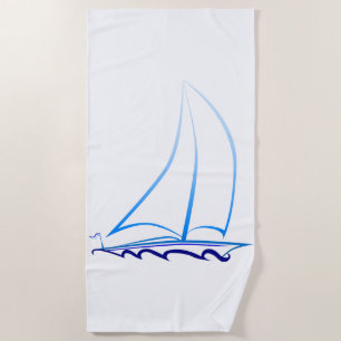 Sailboat Beach Towel