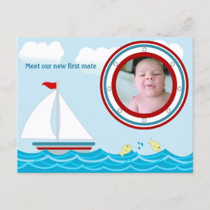 Sailboat Birth Announcement