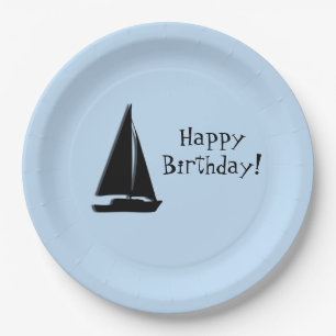 Sailboat Birthday Paper Plate