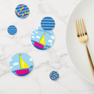 Sailboat Birthday Party Confetti