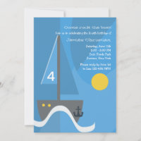 Sailboat Birthday Party Invitation