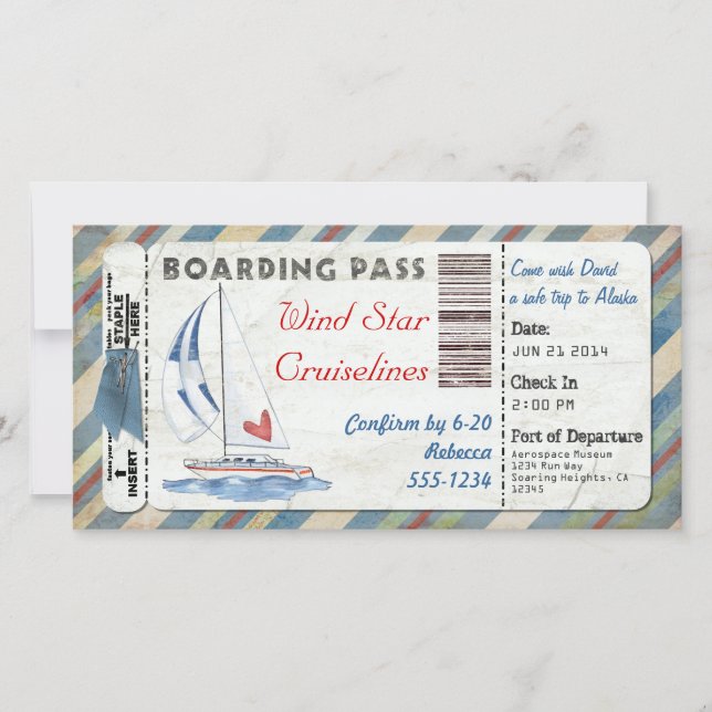 Sailboat Boarding Pass (Front)