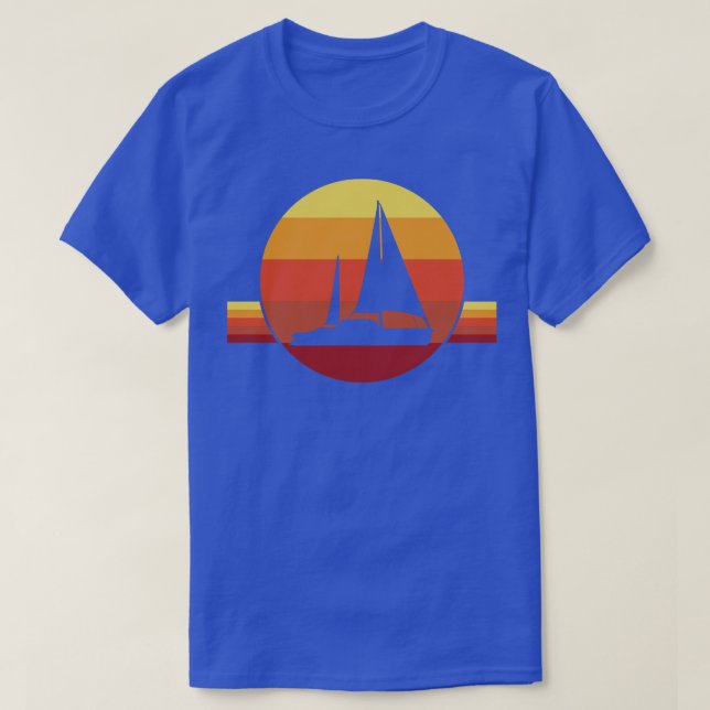 Sailboat Boat Sailing Vintage T-Shirt (Design Front)