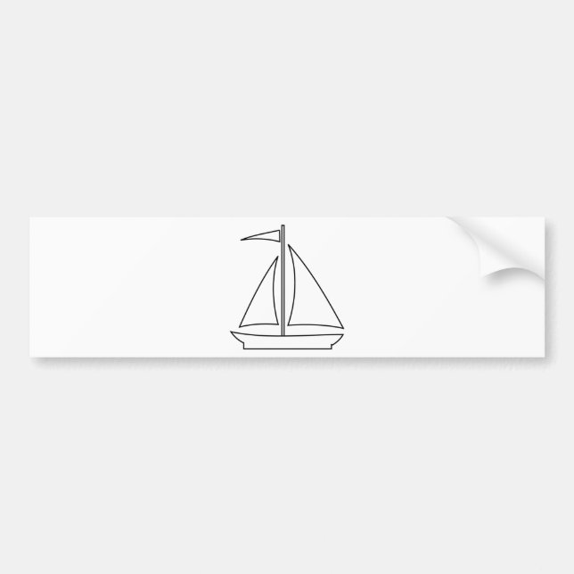 sailboat bumper sticker (Front)